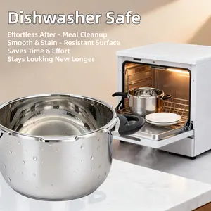 26cm 7.4QT (7L) Pressure Cooker | Explosion-Proof, Induction/Gas Compatible | Fast Cooking for Home & Restaurant Cookware Stainless Steel