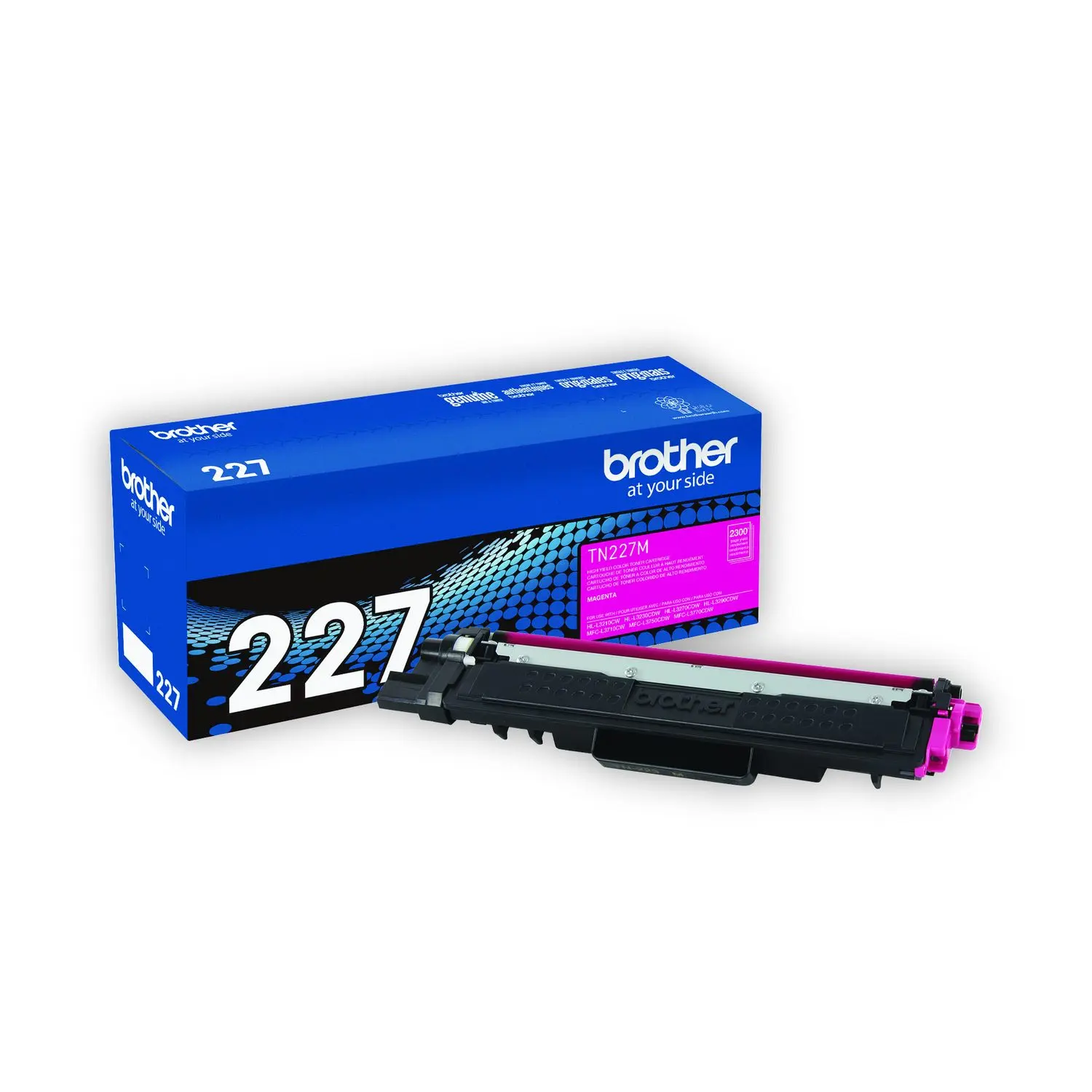 Brother Genuine TN-227M High Yield Magenta Toner Cartridge - 2300 Pages