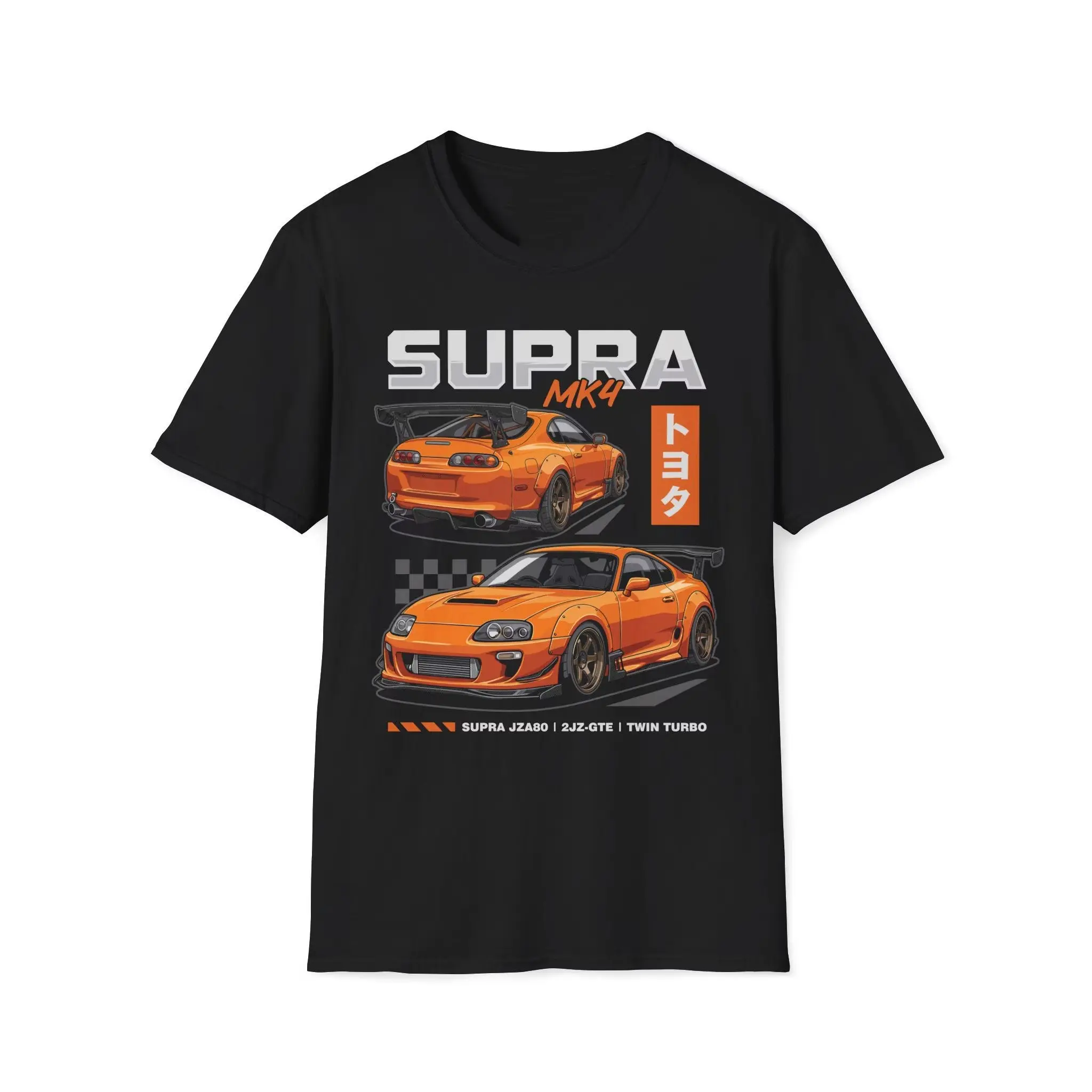 Supra MK4 2JZ Orange JDM Racing Graphic T-Shirt Sweatshirt Hoodie, Gift for Car Lovers Tee