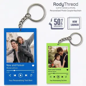 [Flash Deal] RodyThread Personalized Photo Music Player Keychain, Custom Acylic Music Keyring, Affordable Anniversary Gift for Him, Music Album Gift For Her