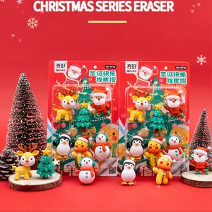 Christmas Eraser Set, 6 Styles, Practical Rubber Clay, Easy to Use, No Residue, Less Shavings, Perfect Gift, Detachable, Model, Figurine
