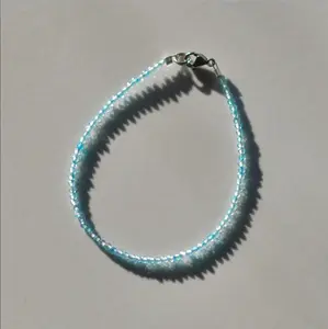 Tiny Gemstone Beaded Bracelet/Anklet, Dainty Faceted Gemstone Beaded Necklace, Waterproof Crystal Beaded Choker, Gold-Filled Stainless Steel