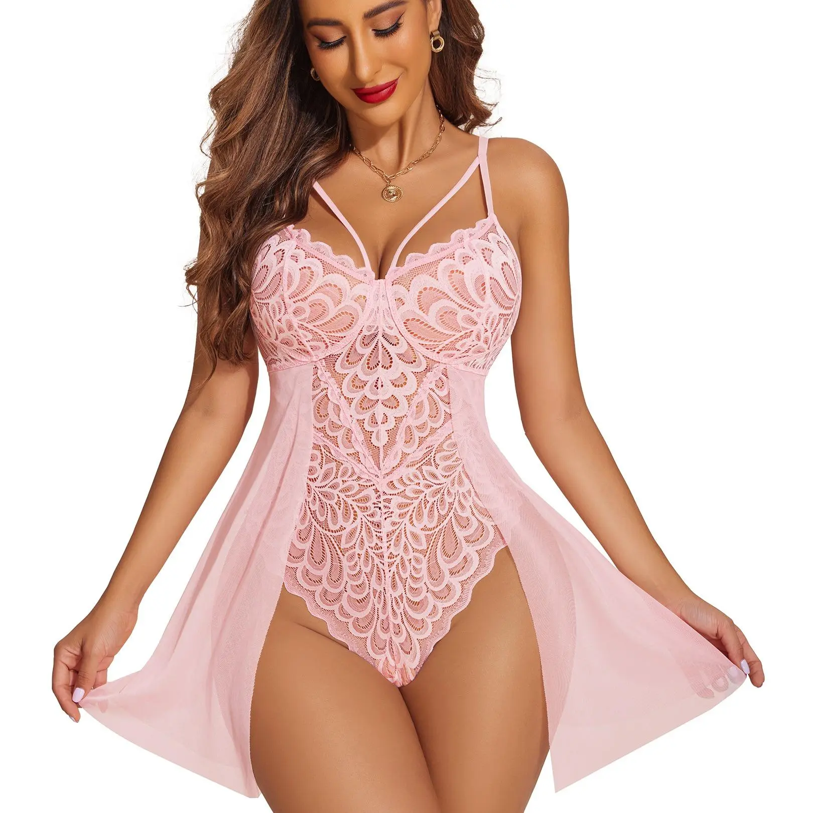 Avidlove Hot Lingerie For Women Floral Snap Crotch Chemise Nightie Lace Nightgown Soft Polyester Mesh Bodysuit with Adjustable Straps - TikTok Shop Avidlove Hot Lingerie For Women Floral Snap Crotch Chemise Nightie Lace Nightgown Soft Polyester Mesh Bodysuit with Adjustable Straps - TikTok Shop
