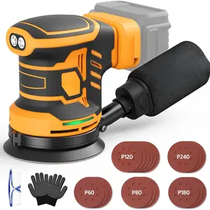 Cordless Random Orbital Sander for Dewalt 20V Max 5-Inch Brushless Orbit Sander 19000 RPM 6 Speed Electric Hand Sander with Dust Collector for Woodworking Sanding No Battery