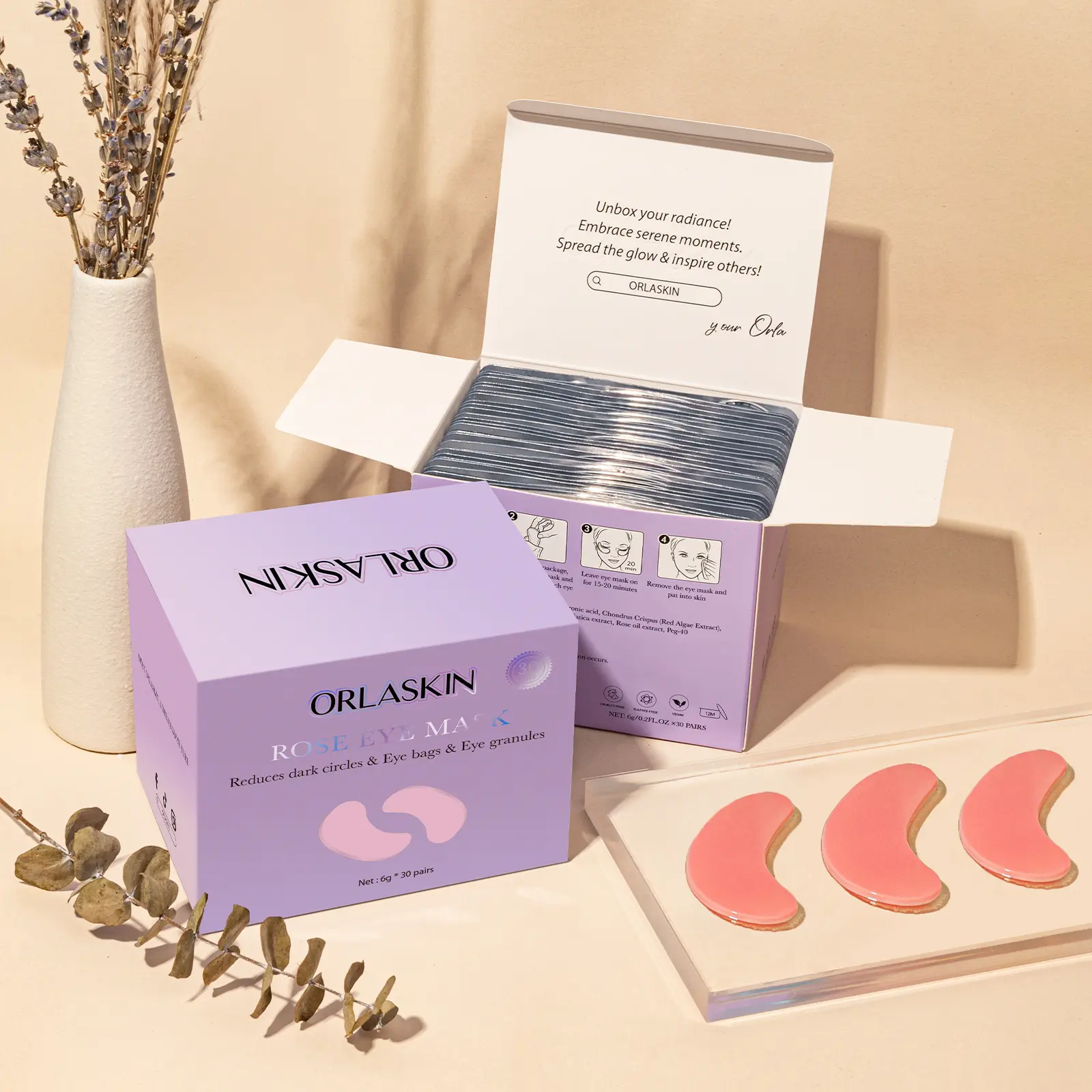Rose Anti Aging Eye Mask Set Dark Circle Treatment Wrinkle Reduction Hydrating Eye Care Patches Puffy Eyes Repair Brightening Skincare Moisture Serum cover  up  dark  circles lash  and  brow  mask eye  reset