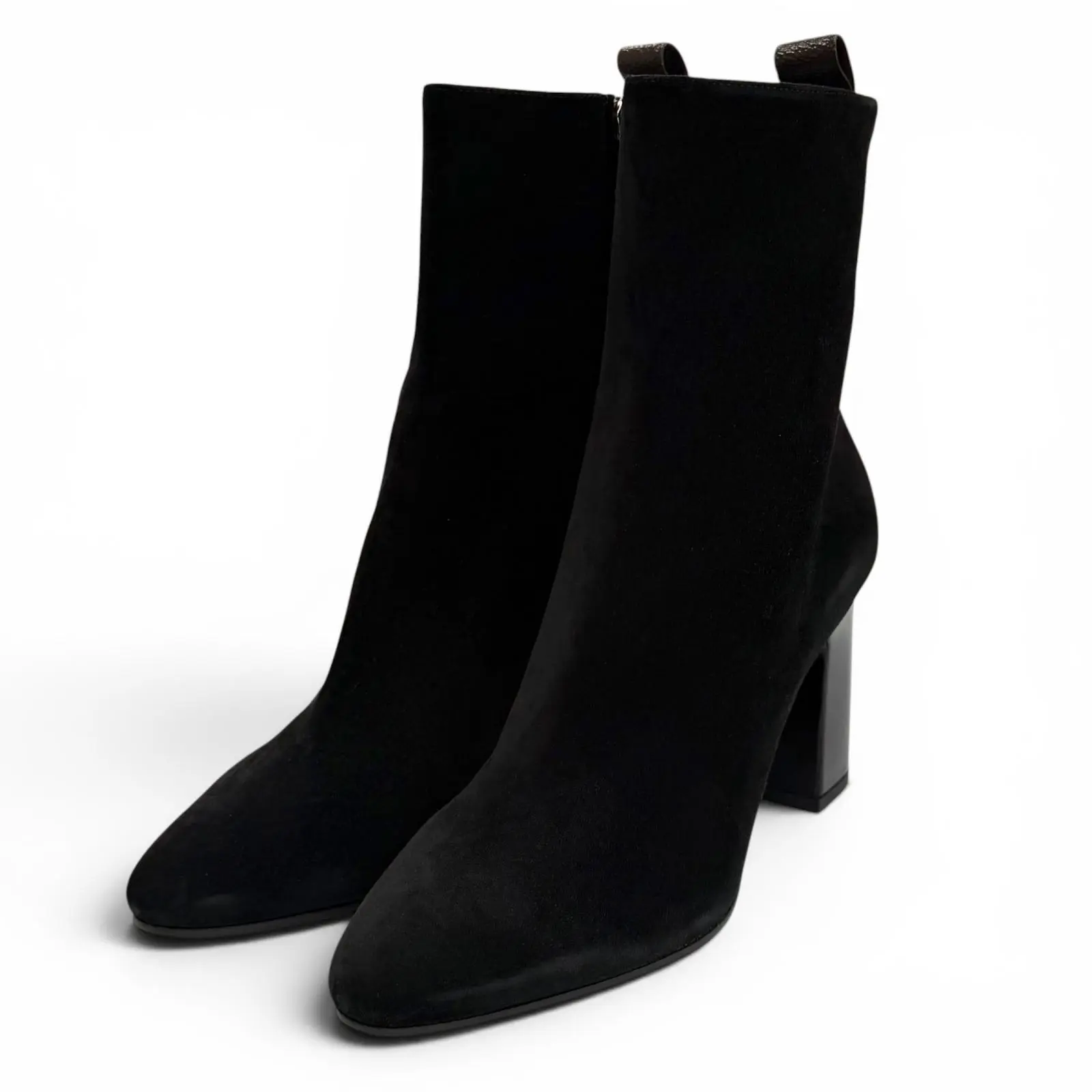 Pre-owned Louis Vuitton Suede Small Leather Goods Ankle Boots