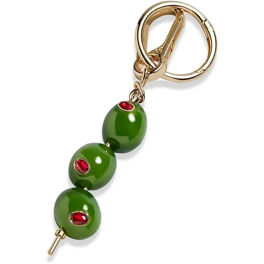 3D Olive Keychain – Funny Olives Keyring Fruit Acrylic Pendant