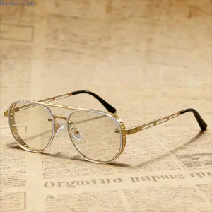 Men's Classic Business Metal Frame Eyeglasses Tortoise Accent Top Bar Lightweight Fashion Eyewear for Daily Office Use and Formal Occasions Rimless Style Anti Fatigue Reading Glasses Unisex Computer Glasses Comfortable Daily Wear