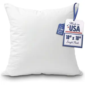 Throw Pillow Insert 18x18  Decorative Pillows for Couch, Bed & Living Room, Soft  Throw Pillows for Couch, Pillow Inserts for  Decor
