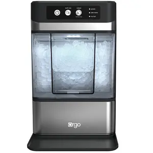 Orgo The Denali Countertop Ice Maker, Makes 50 lbs. in 24 hours, Stainless Steel Ice Maker, Nugget-Shaped Ready In 8-10 Minutes, Self-Cleaning, Includes Scoop, RDC4733, Black