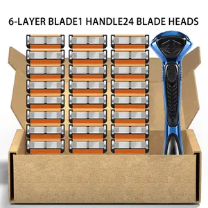 Men's manual shaver kit, blade material is safe and rust proof, easy to use and replace, high-quality material can be washed with water as a whole, classic men's shaving tool