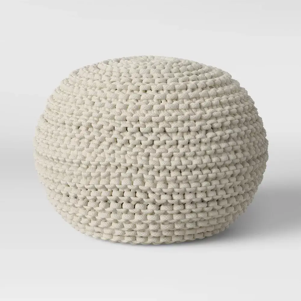Cloverly Chunky Knit Pouf - Threshold