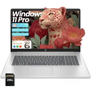 HP Essential Business Laptop, 17.3" FHD Display, Intel Core i5-1334U, up to 32GB RAM, 512GB SSD, Wi-Fi 6, Webcam, Backlit Keyboard, Windows 11 Pro, Silver, Bundle Accessory