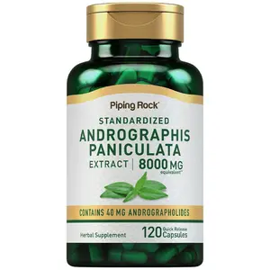 Piping Rock Andrographis Paniculata Extract | 8000 mg | 120 Capsules | Standardized Herbal Supplement | Non-GMO, Gluten Free