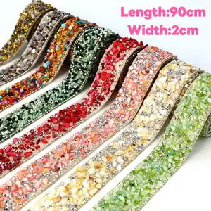 crystal strips, colored hot diamond stickers, resin diamond imitation stone DIY accessories for hats, clothes and bags