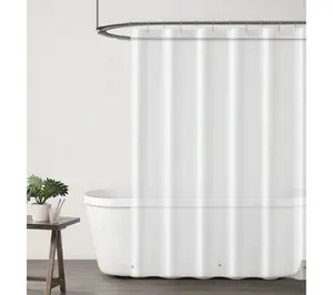 Truly Calm Grommeted Shower Liner and Set of 12Hook Set