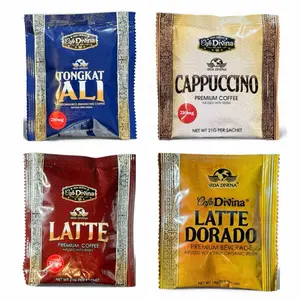 Kit Cafe Divina - 5 Tongkat Ali - 5 Cappuccino - 5 Latte - 5 Latte Dorado - Cafe con ganoderma Coffee