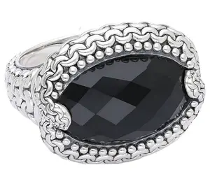 Tiffany Kay Studio Sterling Oval Black Onyx Ring