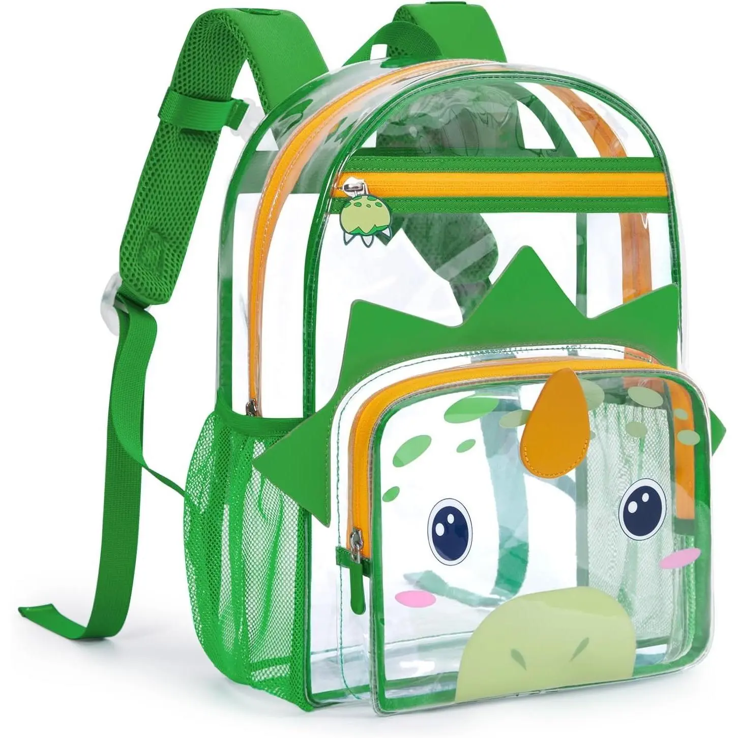 GJ-SQ-CPB006 Clear Backpack for School Kids Clear Bookbag Heavy Duty 15 Inch See Through Backpack Unicorn Transparent Bag for Girls