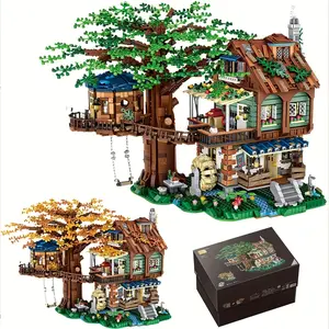 4761PCs Build and Display Challenge House Blocks Kit for 14 + Years Old Teen Boys Girls Enjoy Creative Adventure Toy Gift, Adult Creativity Tree House Model Building Toy Suit