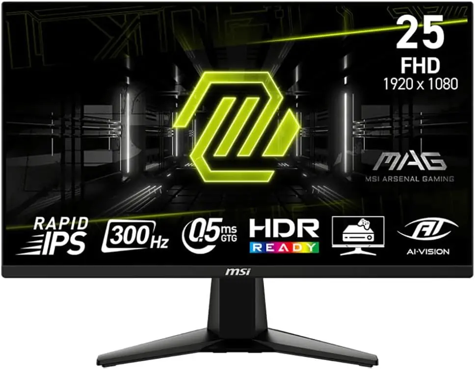MSI MAG 255XF 25" 1920x1080 FHD 300Hz 0.5ms Gaming LCD IPS Monitor MAG255XF