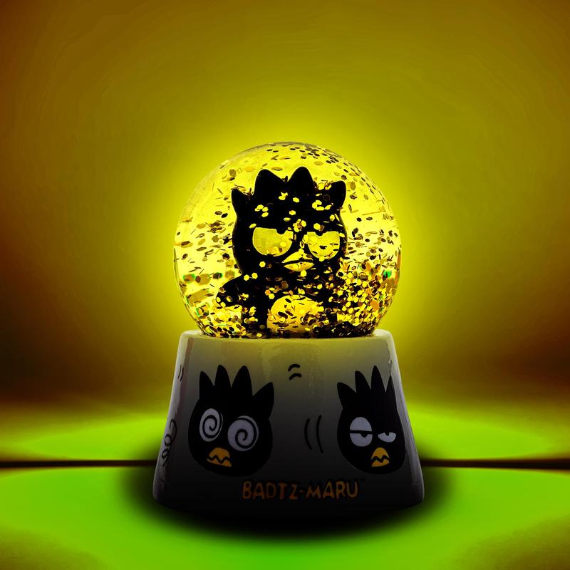 Sanrio Badtz-Maru Mini Light-Up Snow Globe | 3 Inches Tall