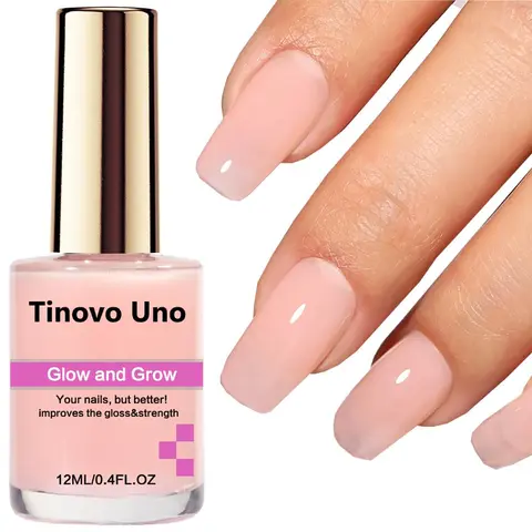 Pink Nail Hardener, Nail Enhancer, Long-lasting Quick-dry Nail Strengthener, Natural Drying Manicure Nail Care Liquid Solution for Women & Girls