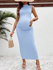 LAFERLIN Stand Lapel Slim Shape Regular Routine Floor Sweeping Tunic Everyday Basic Clean Girl