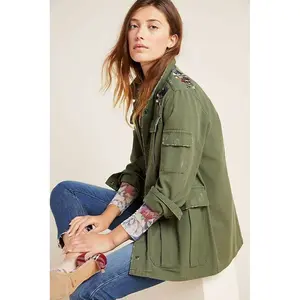 Anthropologie Dolan Left Coast Payton Embroidered Utility Jacket XS