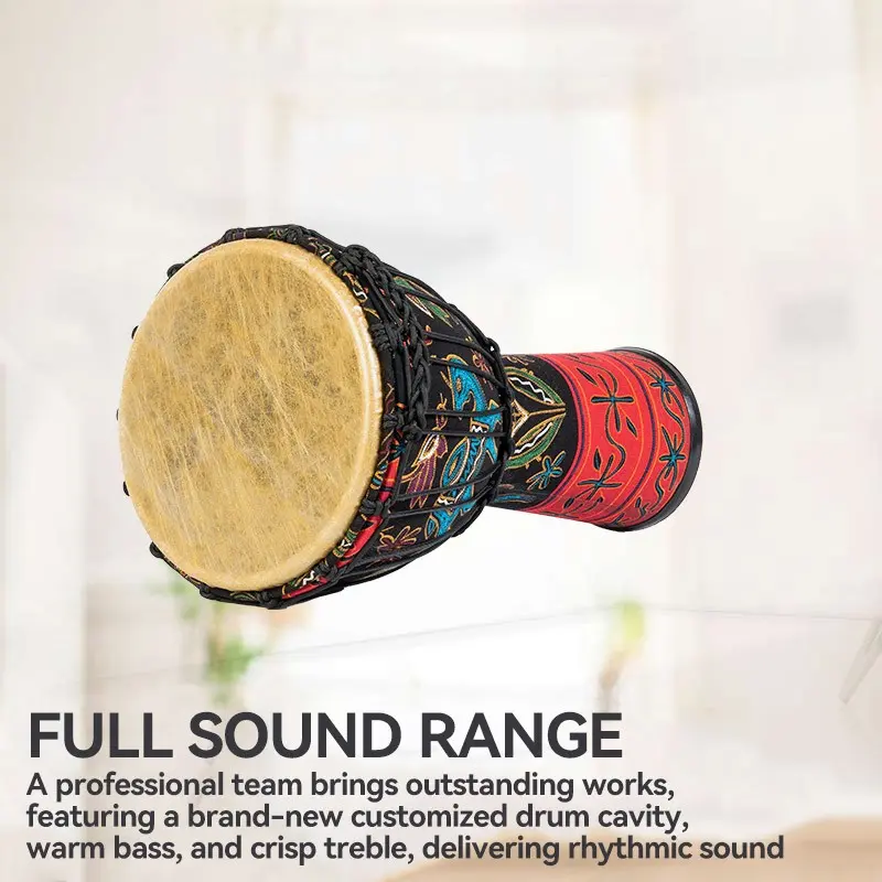8.5 Inch African Drum with Case, Professional Adult Instrument, Percussion Instrument, Stage Performance, Beginner Friendly, Waterproof, Durable Design, Percussion Musical Instruments