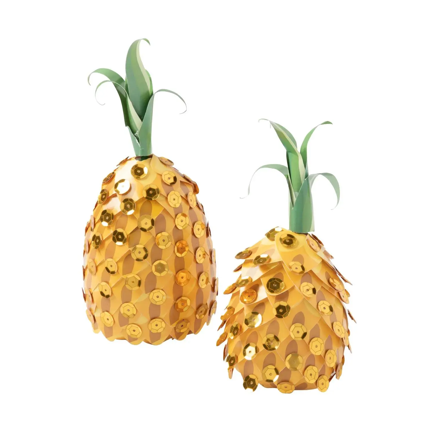Plastic 3D Tabletop Pineapple Craft Kit - Handmade Craft Ideas Set, Multicolor Decorative Ornaments, 2-Piece for Party Decor & Centerpiece