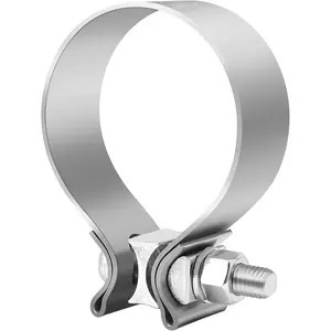 3.0 Inch Exhaust Clamp, Narrow Band Muffler Clamp Stainless Steel for Pipes, Mufflers, Catalytic Converters 2PCS