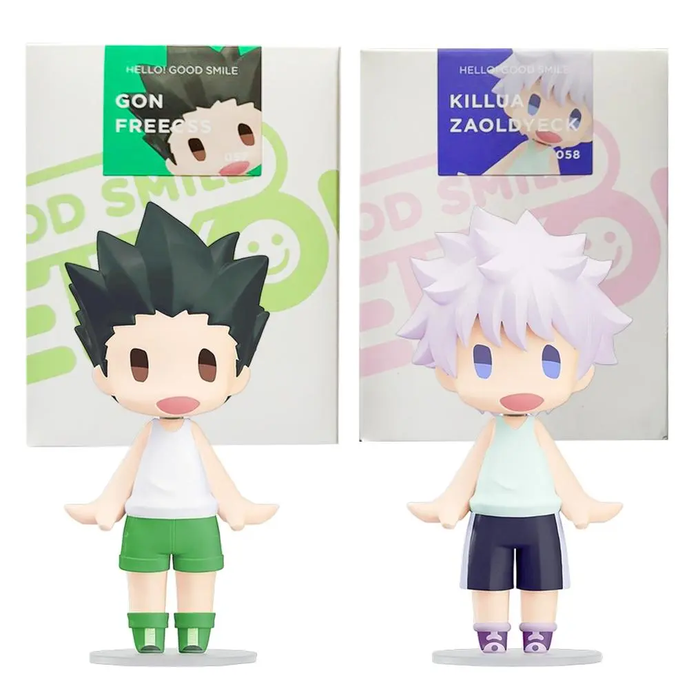 10cm Anime Hunter × Hunter Gon Freecss & Killua Zoldyck Standing PVC Action Figures, Anime Character Collectible Figurines, Home Decor Desktop Ornament Gift Toy, Anime Character Collectible Figures