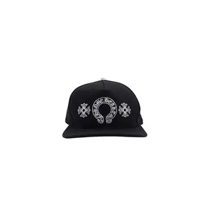 Embroidered Horseshoe Logo and Plus Cross Hat "Black" CHRM0106