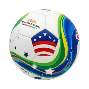 Size 5 Soccer Ball 2026 North America Edition, Seamless PU Professional Training Ball, Unity Landmark Map Design Sports Gift