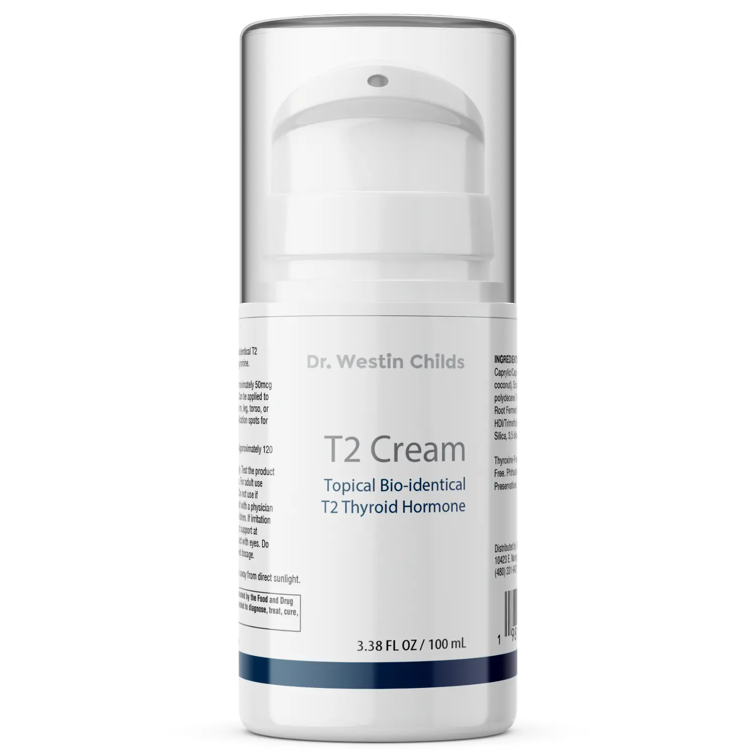Dr. Westin Childs T2 Cream - T2 Thyroid Support for Women with Bioidentical 3,5 Diiodo-l-thyronine in Lotion Form for Hormone Balance in Hypothyroidism, Hashimoto's, Thyroidectomy & Rai, 60 Servings