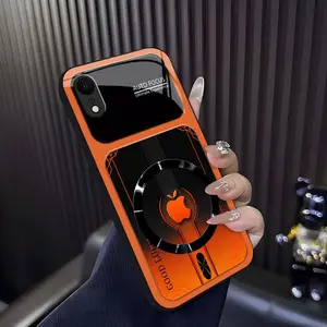 Luxury Sports Car Aesthetic MagSafe Case Anti-Scratch Magnetic Glass Cover for iPhone XR ---975