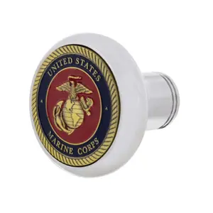 United Pacific – Deluxe Military Medallion Air Valve Knob – Marine – 22963