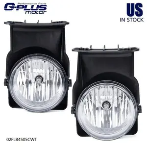 Pair Chrome Clear Bumper Fog Lights Lamps w/ Bulbs Fit For 2003-2006 GMC Sierra