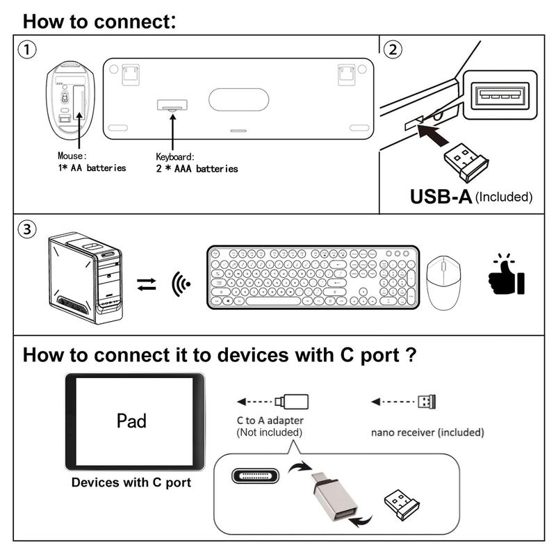 Mofii Pink Cat Keyboard and Mouse Combo, 2.4G Wireless Connection, Cute Aesthetic, Silent Office Use, Compact 2-Zone Keyboard, Universal for Desktops & Laptops, US QWERTY Layout (Batteries Not Included)