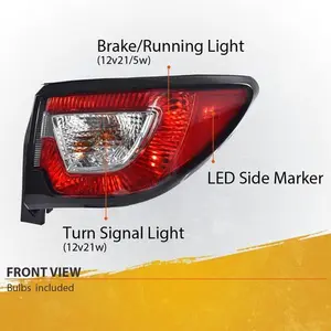Tail Light Fit For 2013-2017 Chevrolet Traverse Right Halogen Lamps With Bulb