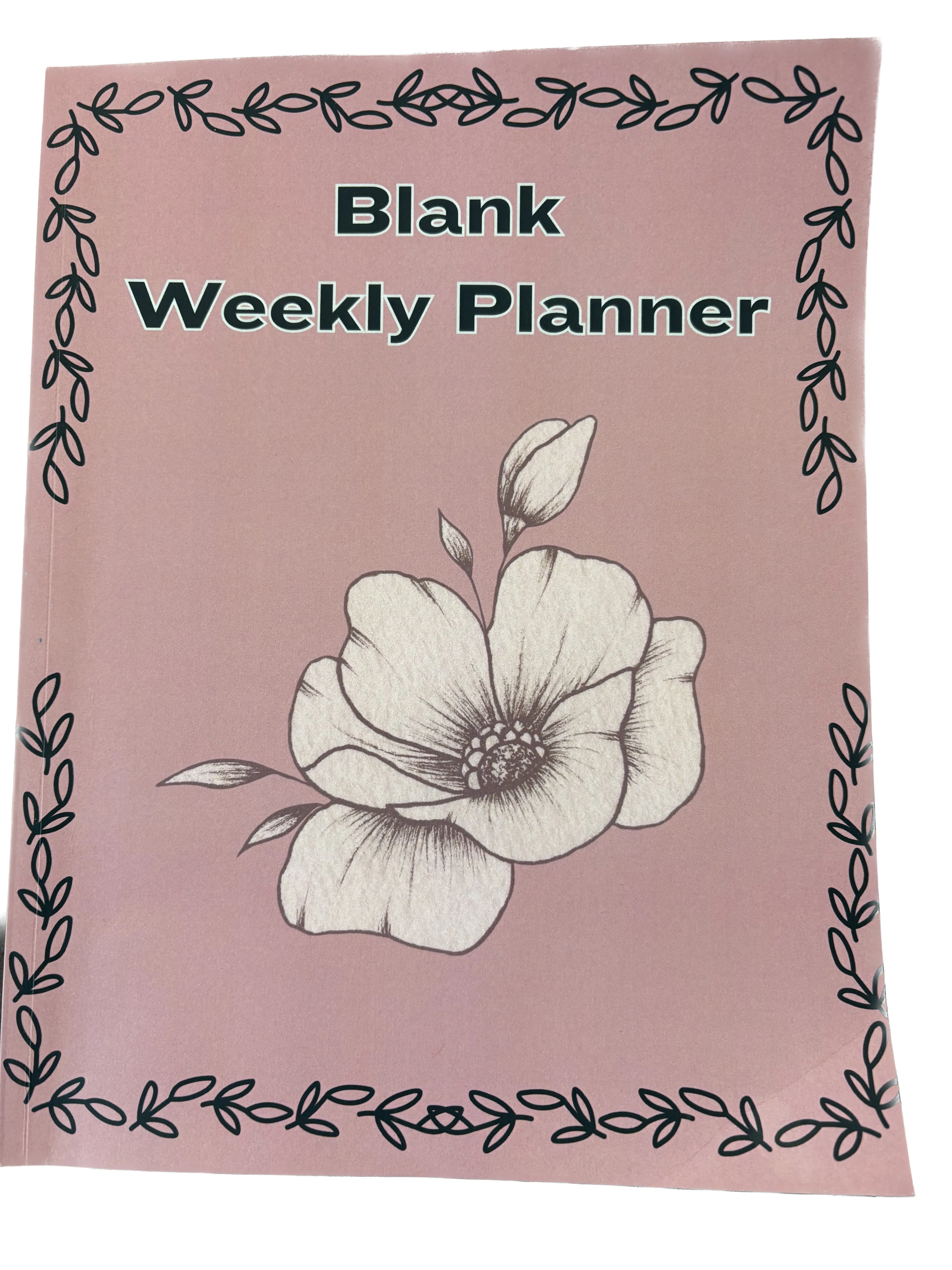 Faith in Literacy Blank Weekly Planner - Office Stationery Organizer with Clean Layout, Blank Pages, Task Tracking, Appointment Scheduling, Goal Setting - Ideal for Home Tutoring, Organizing Weekly Schedule