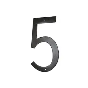 212 MAIN Hand-Installable Aluminium Individual House Number 5, 12 in. Standard Modern Font Metal Sign, Home Improvement Decor (CSHN-5-12)
