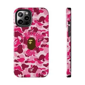 [HOT] Bape A Bathing APE Phone Case Pink Camo Phone Cover Durable AccessoriesSuitable for iPhone 17 11 Pro