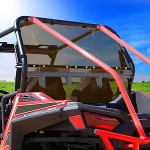 StarknightMT RZR Windshield, Tinted Back Window Compatible with 2014-2023 Polaris RZR XP 1000/4 1000/ XP TURBO/4 TURBO RZR Accessories Rear Windscreen Strong Polycarbonate Dust Panel