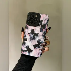 Black Ribbon Bow Eye Mobile Phone Case for Apple 17/16promax//16plus/16/16pro/15promax/15pro/15plus/15/14/14Plus/14Pro/14ProMax/13/13Pro/13ProMax/12/12Pro/12ProMax/11/11Pro/11Pro Max
