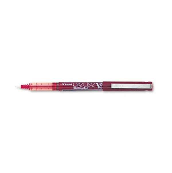 Pilot 35352 Precise V7 Stick Roller Ball Pen Red Barrel-Ink Medium Point 0.35 mm Pack of 12