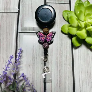 Purple Butterfly Badge Reel