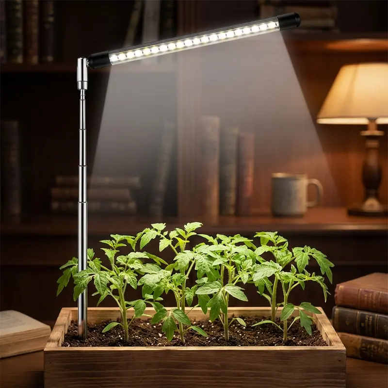 Full Spectrum Plant Growth Lamp, USB Grow Light for Small Indoor Plants   Adjustable Height, 10 Brightness Levels, Perfect for Succulents, Herbs,  Hanging Planters, Desk, Bedroom, Living Room, Make Plants Bloom and