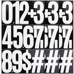 6 Inch Large Number Stickers 0-9 Numbers, 9 Sheets Self Adhesive and  Number Sticker for Bins, Mailbox, House Numbers - White